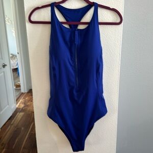 Fabletics royal blue one piece swimsuit
